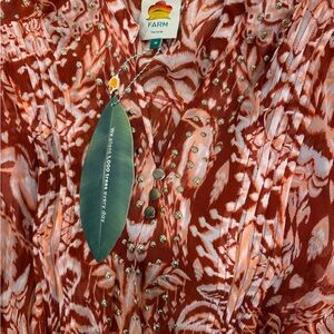 FARM Rio Terracotta and Blush Dress